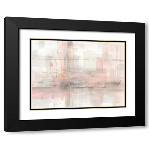 Intersect I Black Modern Wood Framed Art Print with Double Matting by Nai, Danhui