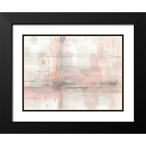 Intersect I Black Modern Wood Framed Art Print with Double Matting by Nai, Danhui