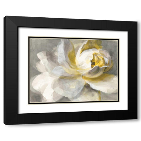 Abstract Rose Black Modern Wood Framed Art Print with Double Matting by Nai, Danhui