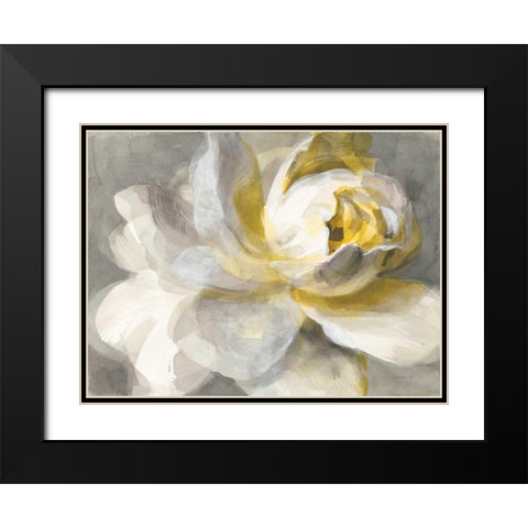 Abstract Rose Black Modern Wood Framed Art Print with Double Matting by Nai, Danhui