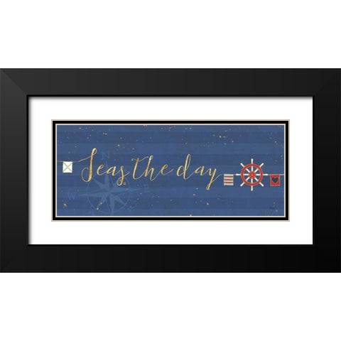 Underlined Nautical VI Black Modern Wood Framed Art Print with Double Matting by Charron, Veronique