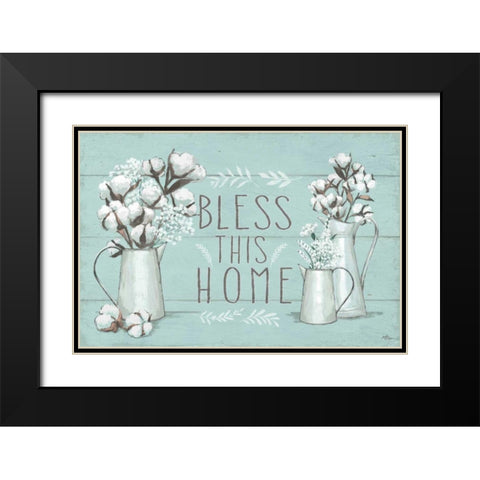 Blessed I Mint Black Modern Wood Framed Art Print with Double Matting by Penner, Janelle