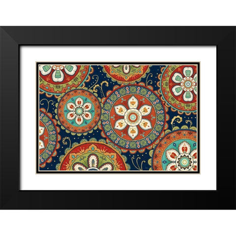 La Vida Loca IX Blue Black Modern Wood Framed Art Print with Double Matting by Charron, Veronique