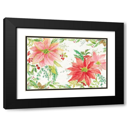 Winter Blooms I Black Modern Wood Framed Art Print with Double Matting by Schlabach, Sue