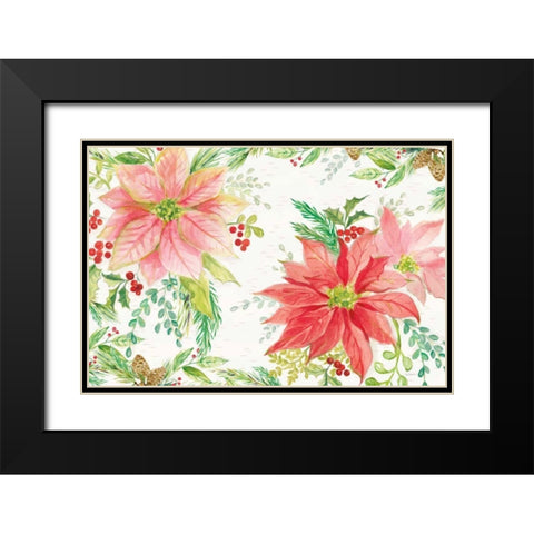 Winter Blooms I Black Modern Wood Framed Art Print with Double Matting by Schlabach, Sue