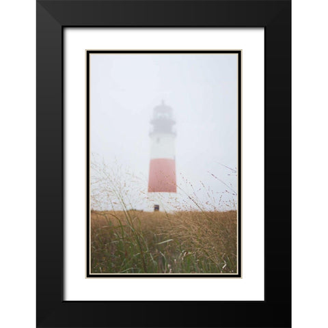 Sankaty Head in the Fog Black Modern Wood Framed Art Print with Double Matting by Marshall, Laura