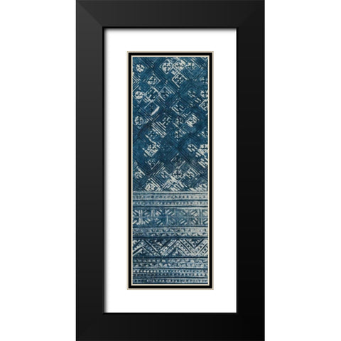 Indochina Batik I Black Modern Wood Framed Art Print with Double Matting by Wild Apple Portfolio
