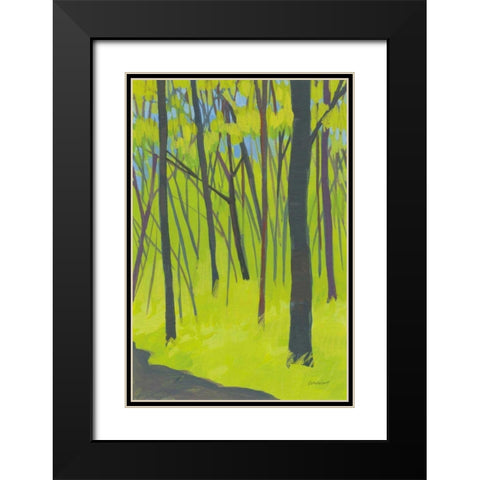 Spring Woods Black Modern Wood Framed Art Print with Double Matting by Lovell, Kathrine