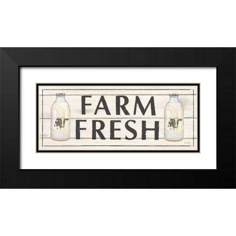 Country Cow II Black Modern Wood Framed Art Print with Double Matting by Wiens, James