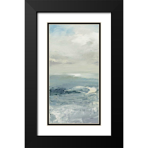 Waves II Black Modern Wood Framed Art Print with Double Matting by Purinton, Julia