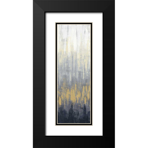 Rain on Asphalt III Navy Black Modern Wood Framed Art Print with Double Matting by Vassileva, Silvia