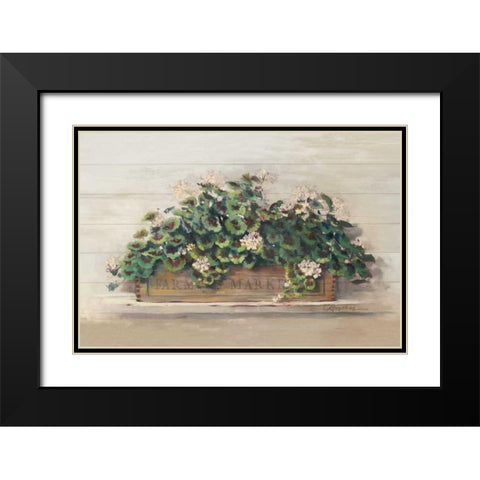 Market Geraniums Farmers Market CropMarket Geraniums Black Modern Wood Framed Art Print with Double Matting by Rowan, Carol