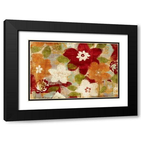 Modern Bloom Black Modern Wood Framed Art Print with Double Matting by Wild Apple Portfolio