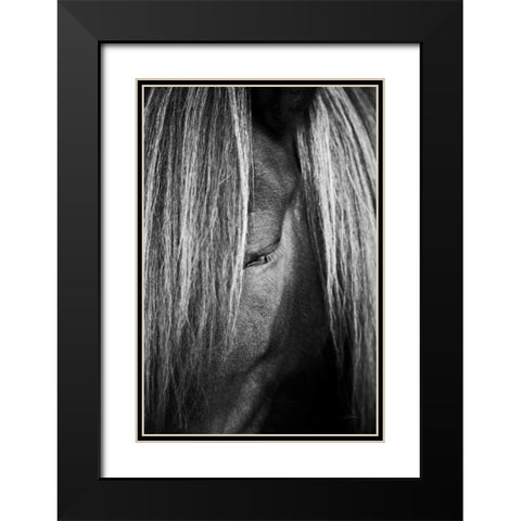 Shy v2 Black Modern Wood Framed Art Print with Double Matting by Aledanda