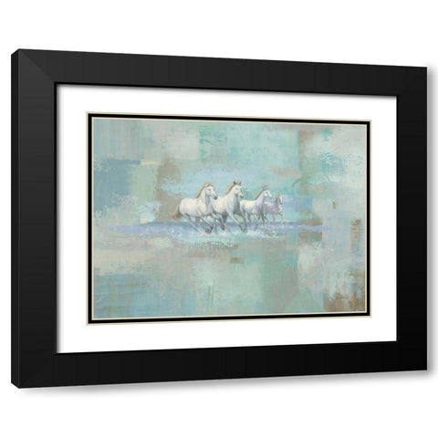 Running Wild Black Modern Wood Framed Art Print with Double Matting by Wiens, James