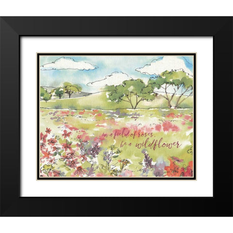 Simply Petals VIII Warm Crop Black Modern Wood Framed Art Print with Double Matting by Tavoletti, Anne