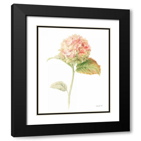 Floursack Florals on White V Black Modern Wood Framed Art Print with Double Matting by Nai, Danhui