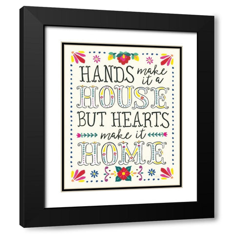 Floral Fiesta White Inspiration II Black Modern Wood Framed Art Print with Double Matting by Marshall, Laura
