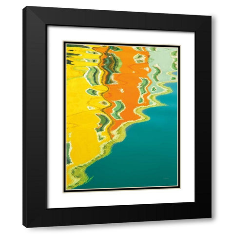 Reflections of Burano II Black Modern Wood Framed Art Print with Double Matting by Aledanda