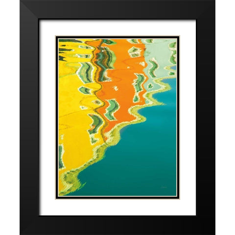 Reflections of Burano II Black Modern Wood Framed Art Print with Double Matting by Aledanda
