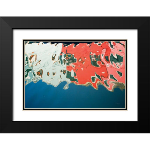 Reflections of Burano IV Black Modern Wood Framed Art Print with Double Matting by Aledanda