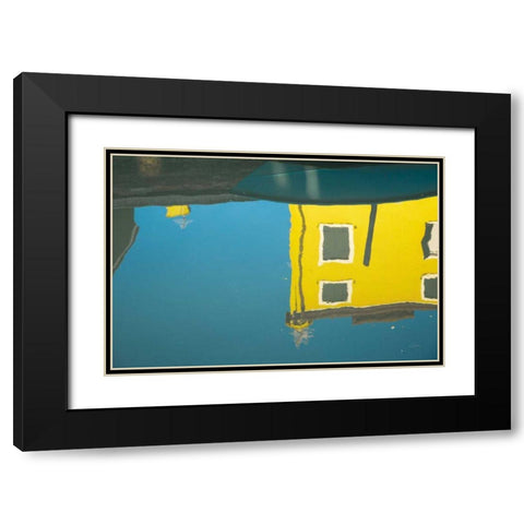 Reflections of Burano VIII Black Modern Wood Framed Art Print with Double Matting by Aledanda