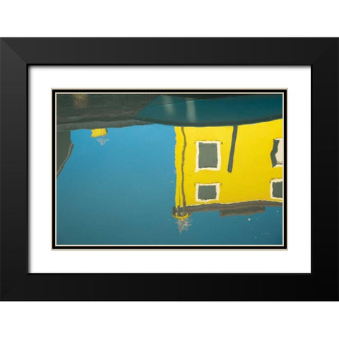 Reflections of Burano VIII Black Modern Wood Framed Art Print with Double Matting by Aledanda