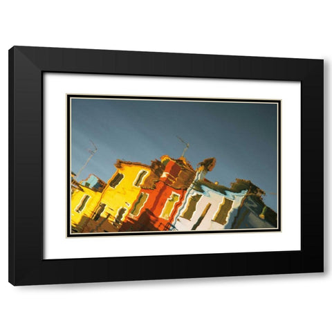 Reflections of Burano XI Black Modern Wood Framed Art Print with Double Matting by Aledanda
