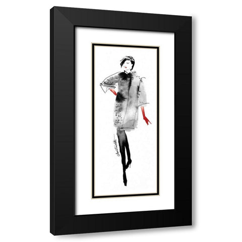 Modern Fashion II Red Crop Black Modern Wood Framed Art Print with Double Matting by Tavoletti, Anne