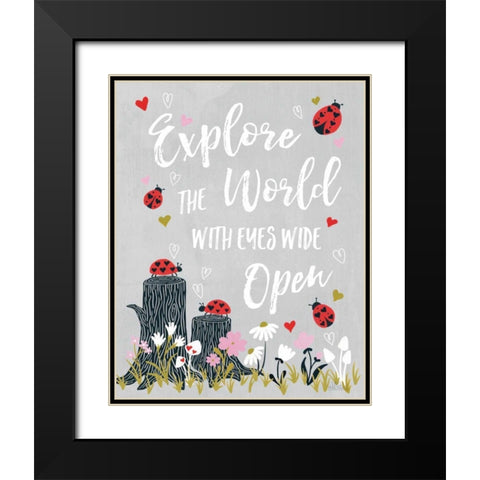 Lovebug I Black Modern Wood Framed Art Print with Double Matting by Marshall, Laura