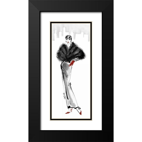 Fifties Fashion I Red Gloves Black Modern Wood Framed Art Print with Double Matting by Tavoletti, Anne