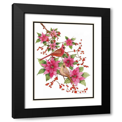 Holiday Happiness IV Black Modern Wood Framed Art Print with Double Matting by McKenna, Kathleen Parr