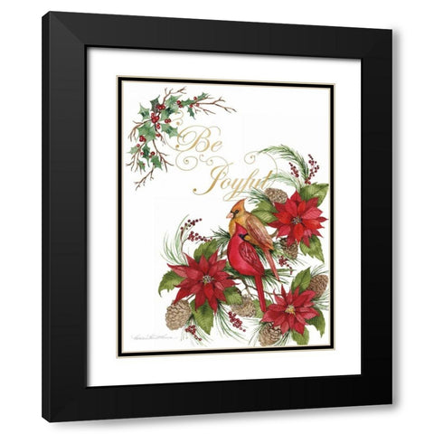 Holiday Happiness VI Black Modern Wood Framed Art Print with Double Matting by McKenna, Kathleen Parr