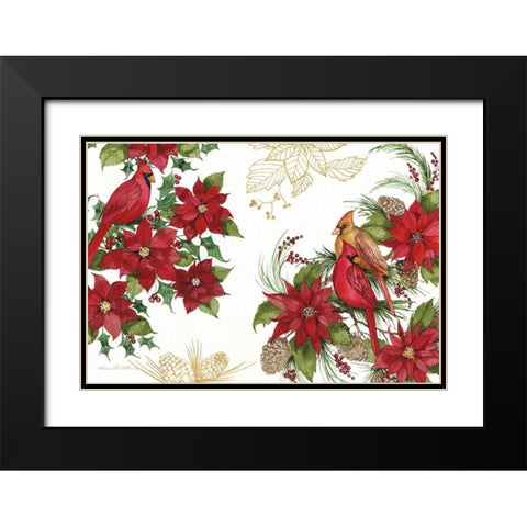 Holiday Happiness VII Black Modern Wood Framed Art Print with Double Matting by McKenna, Kathleen Parr