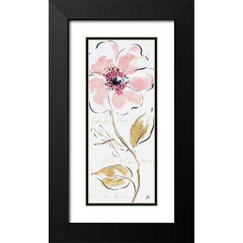 Simply Pink IV Black Modern Wood Framed Art Print with Double Matting by Brissonnet, Daphne