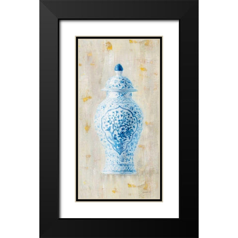 Ginger Jar I Light Crop Black Modern Wood Framed Art Print with Double Matting by Nai, Danhui