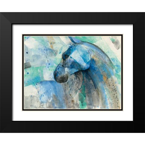 Pablo Black Modern Wood Framed Art Print with Double Matting by Hristova, Albena