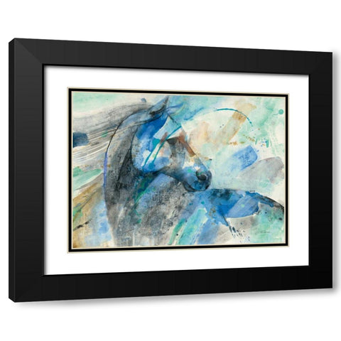 Paloma Black Modern Wood Framed Art Print with Double Matting by Hristova, Albena