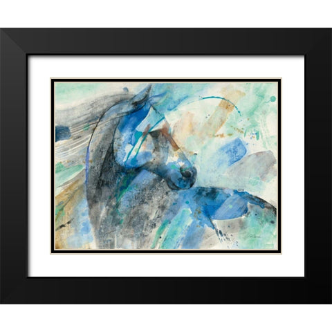 Paloma Black Modern Wood Framed Art Print with Double Matting by Hristova, Albena