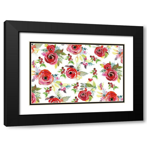 Scarlett O Christmas VII Black Modern Wood Framed Art Print with Double Matting by Rice, Kristy