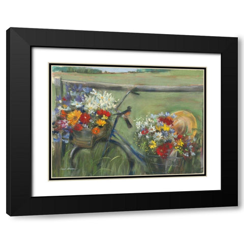 Karens Bicycle Black Modern Wood Framed Art Print with Double Matting by Rowan, Carol