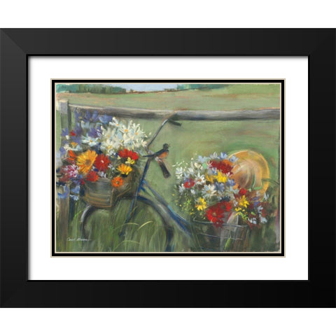 Karens Bicycle Black Modern Wood Framed Art Print with Double Matting by Rowan, Carol