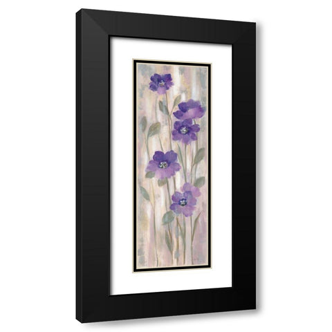 Spring Florals II Black Modern Wood Framed Art Print with Double Matting by Vassileva, Silvia