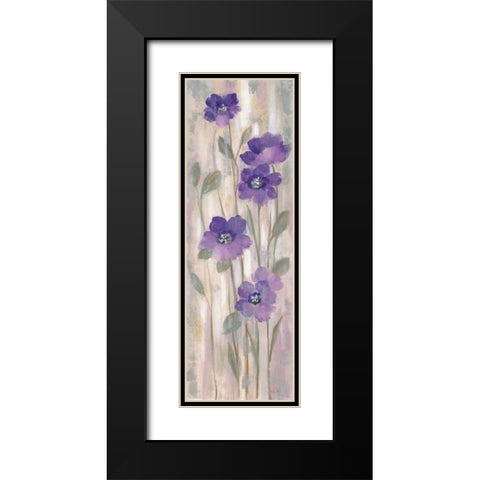 Spring Florals II Black Modern Wood Framed Art Print with Double Matting by Vassileva, Silvia