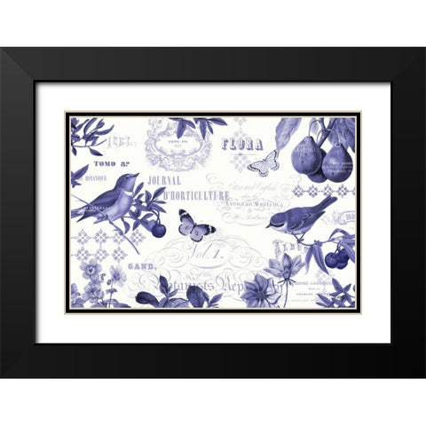 Botanical Blue I Black Modern Wood Framed Art Print with Double Matting by Pertiet, Katie