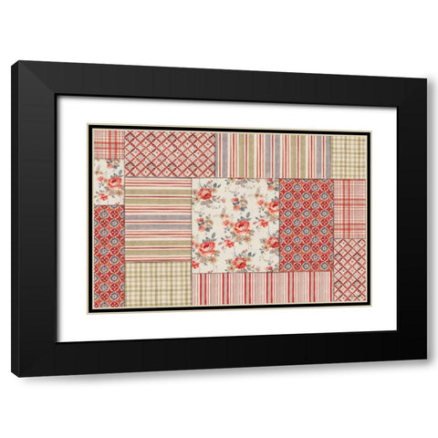 Farm Patchwork III Black Modern Wood Framed Art Print with Double Matting by Nai, Danhui