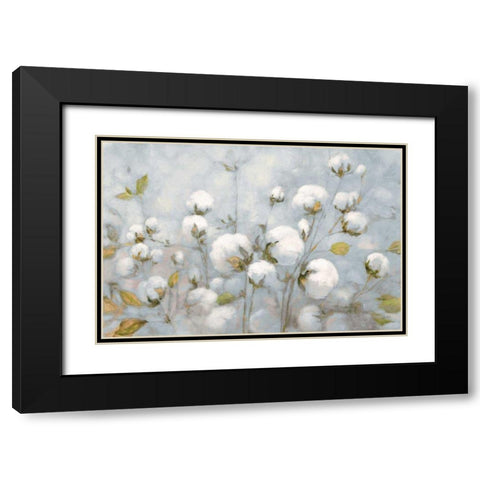 Cotton Field Blue Gray Black Modern Wood Framed Art Print with Double Matting by Purinton, Julia