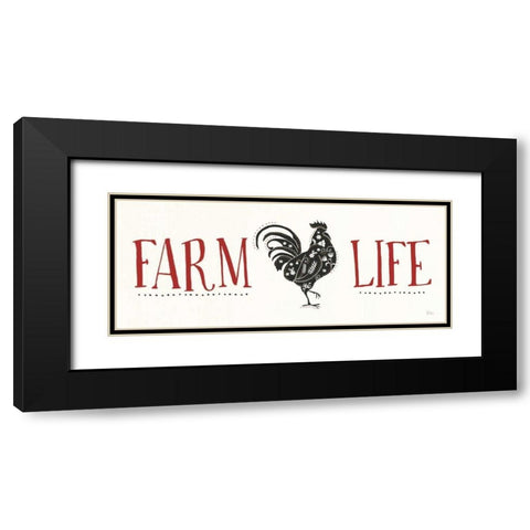 Otomi Farm X Black Modern Wood Framed Art Print with Double Matting by Charron, Veronique