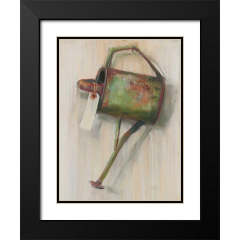 Copper Watering Can Black Modern Wood Framed Art Print with Double Matting by Rowan, Carol