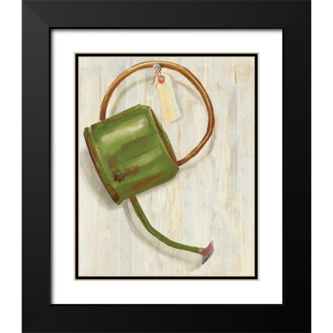 Watering Can Black Modern Wood Framed Art Print with Double Matting by Rowan, Carol